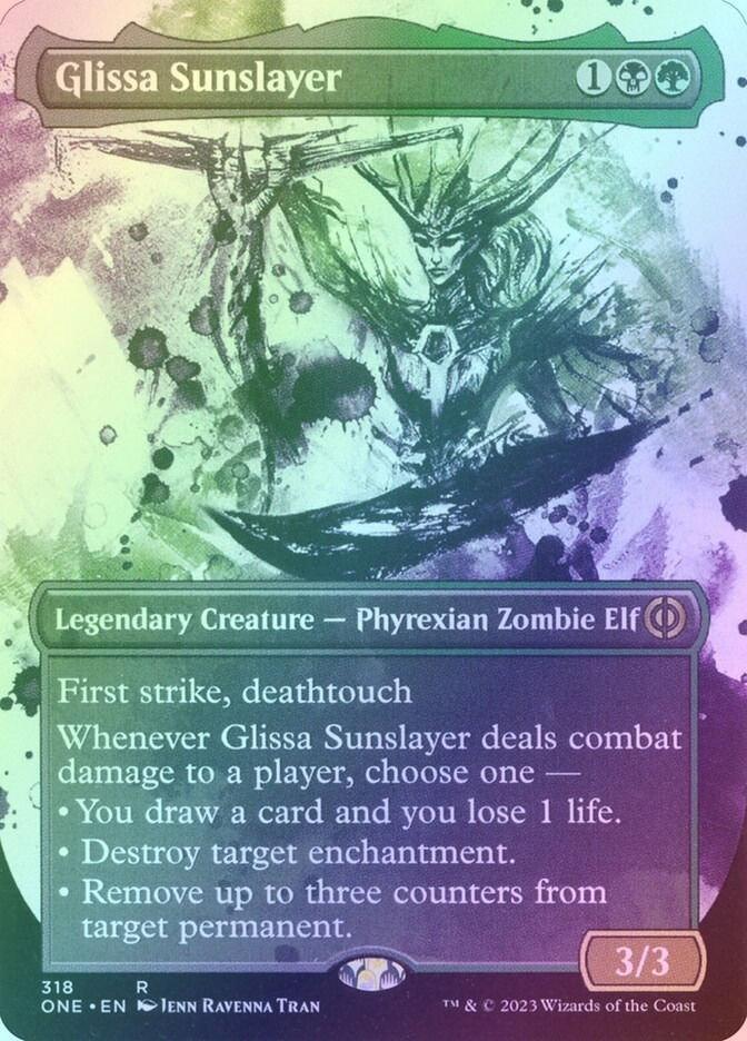 Glissa Sunslayer (ONE) (318) / Borderless / Showcase / Foil
