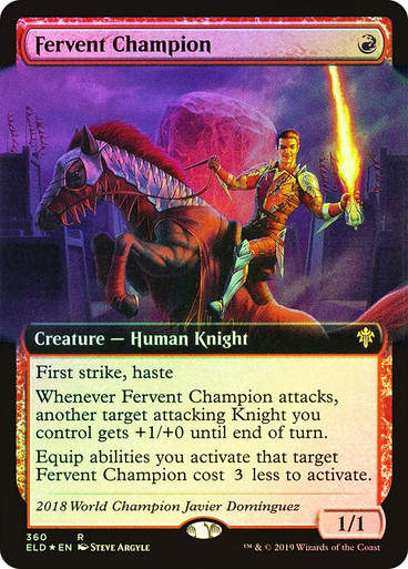 Fervent Champion (ELD) (360) / Extended Art / Foil
