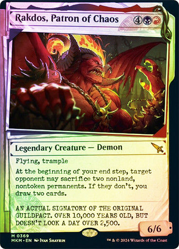 Rakdos, Patron of Chaos (mkm) (369) / Showcase Foil