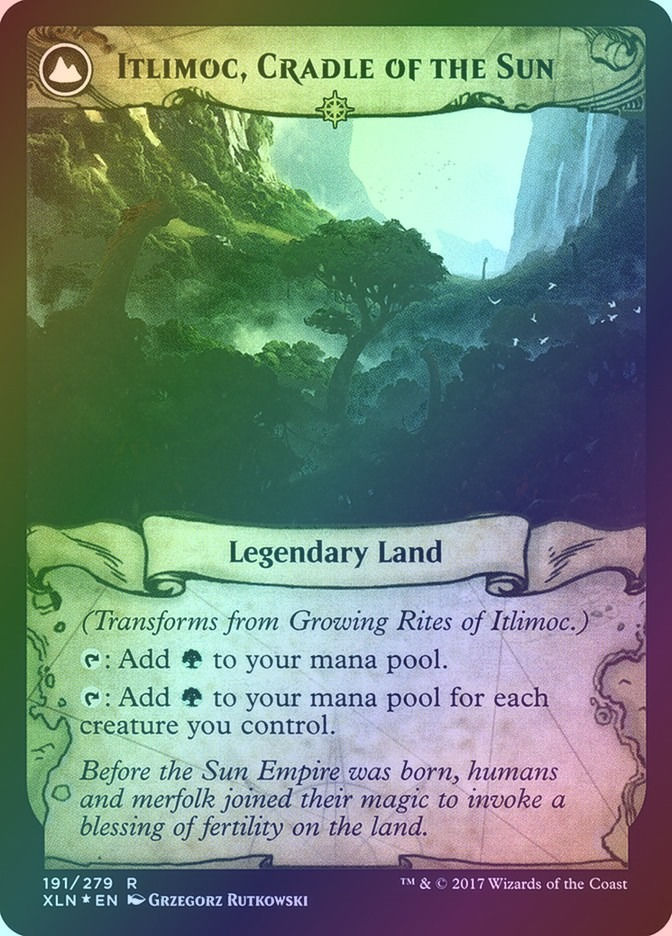 Growing Rites of Itlimoc // Itlimoc, Cradle of the Sun (PXLN) (191s) / Foil — cara 2 de 2