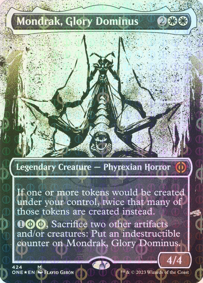 Mondrak, Glory Dominus (ONE) (424) / Borderless / Showcase / Compleat Foil
