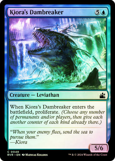 Kiora's Dambreaker (rvr) (48) / Foil