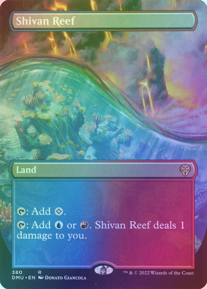 Shivan Reef (DMU) (380) / Borderless / Foil