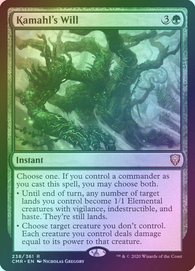 Kamahl's Will (CMR) (238) / Foil