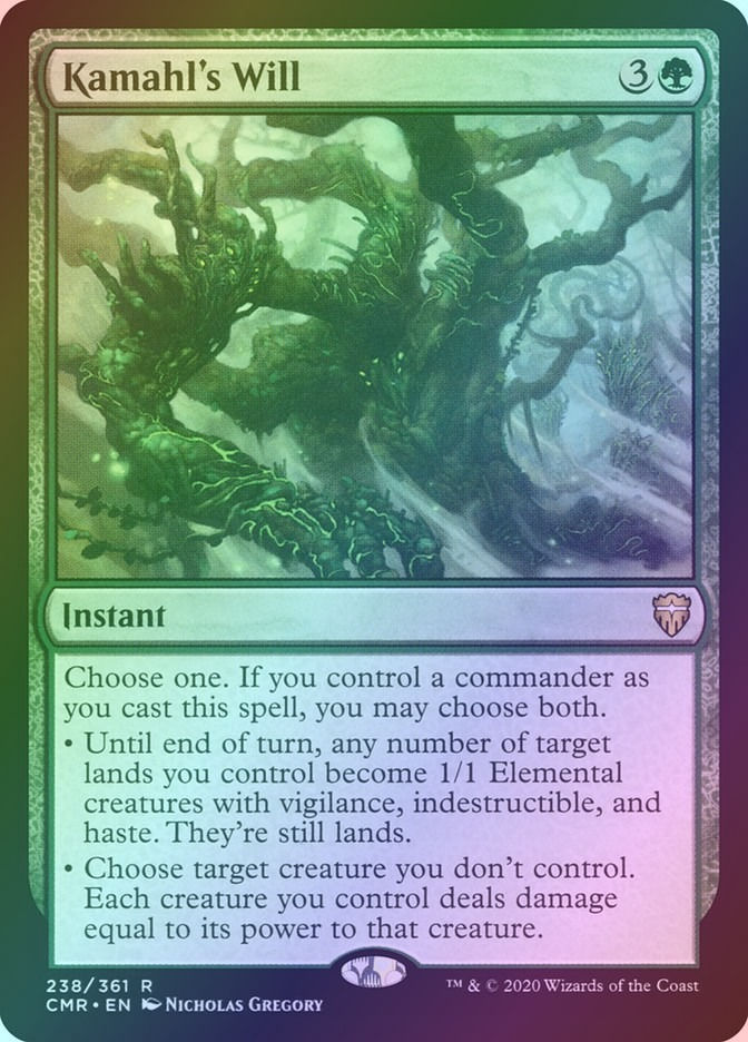 Kamahl's Will (CMR) (238) / Foil