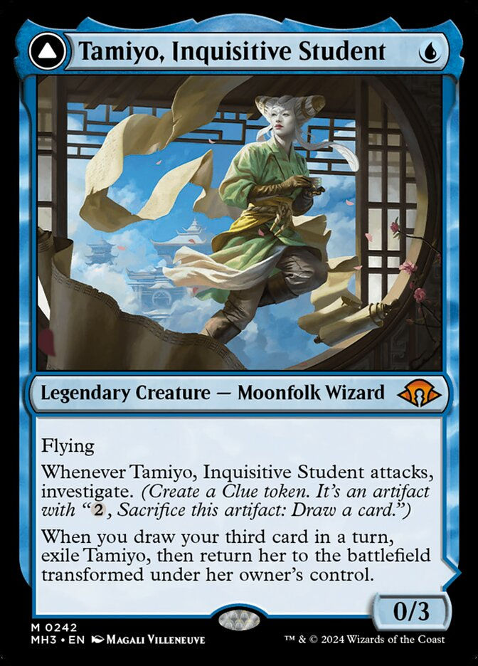 Tamiyo, Inquisitive Student // Tamiyo, Seasoned Scholar (MH3) (242) — cara 1 de 2