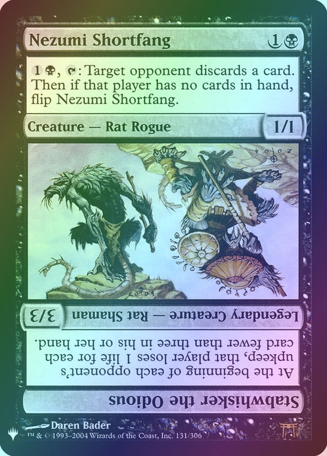 Nezumi Shortfang // Stabwhisker the Odious (PLST) (CHK-131) / Foil
