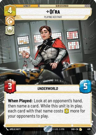 Qi'ra - Playing Her Part (Hyperspace) (SHD_#470) / Foil