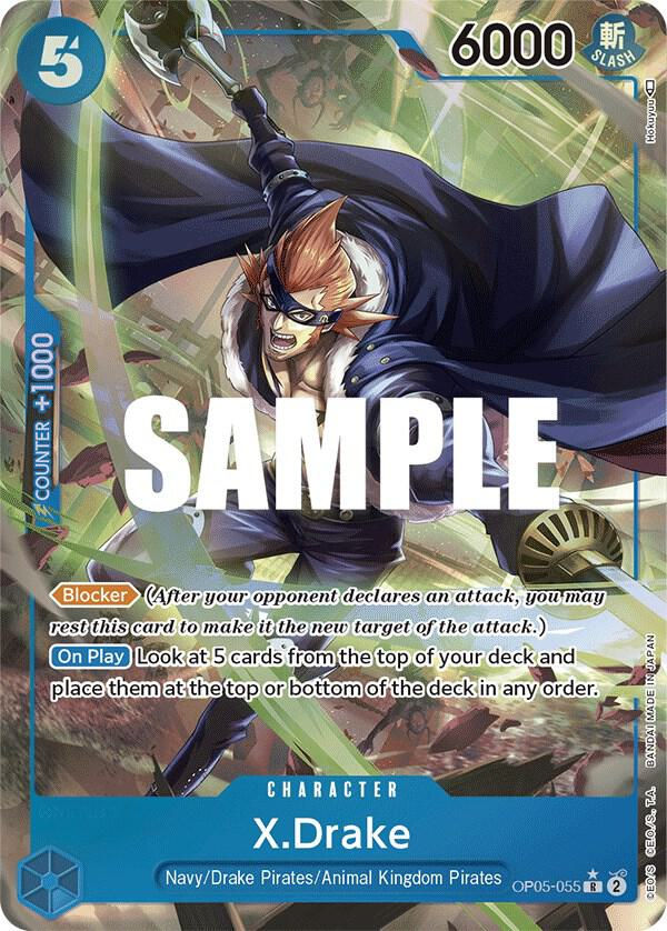 X.Drake (Alternate Art) (OP05-055) / Foil