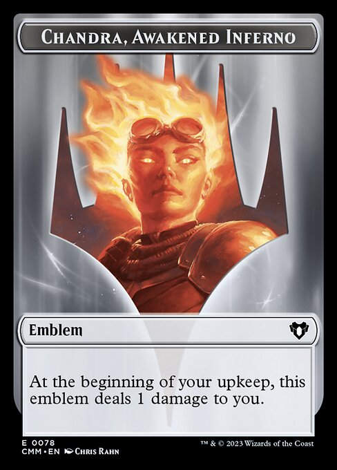 Chandra, Awakened Inferno Emblem // Wizard (tcmm) (Commander Deck)