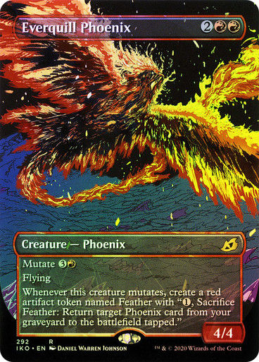 Everquill Phoenix (IKO) (292) / Borderless / Showcase / Foil