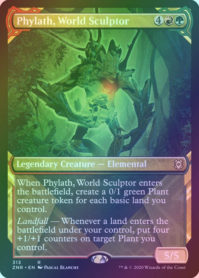 Phylath, World Sculptor (ZNR) (313) / Showcase / Foil