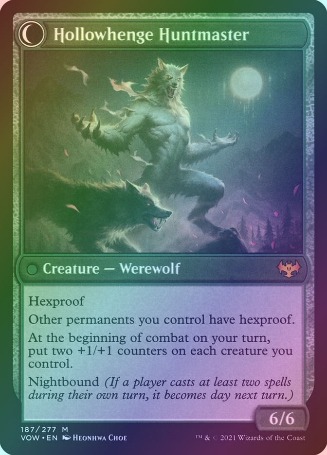 Avabruck Caretaker // Hollowhenge Huntmaster (VOW) (187) / Foil — cara 2 de 2