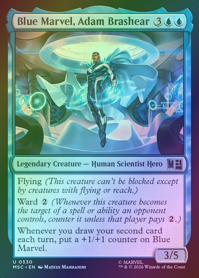Blue Marvel, Adam Brashear (MSC) (530) / Foil