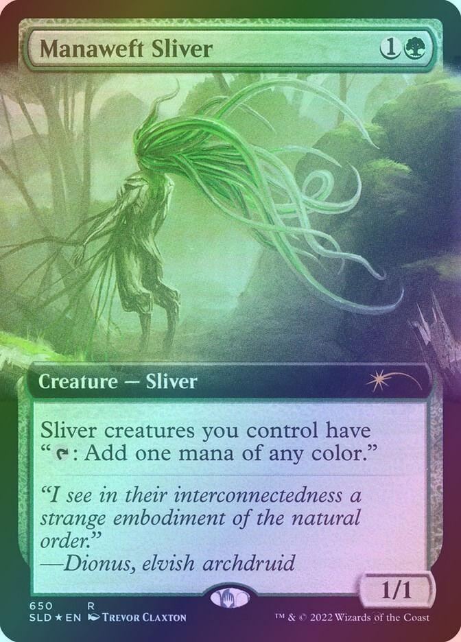 Manaweft Sliver (SLD) (650) / Extended Art / Foil