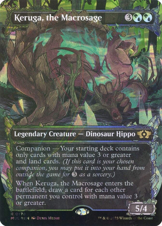 Keruga, the Macrosage (MUL) (178) / Borderless / Showcase / Halo Foil