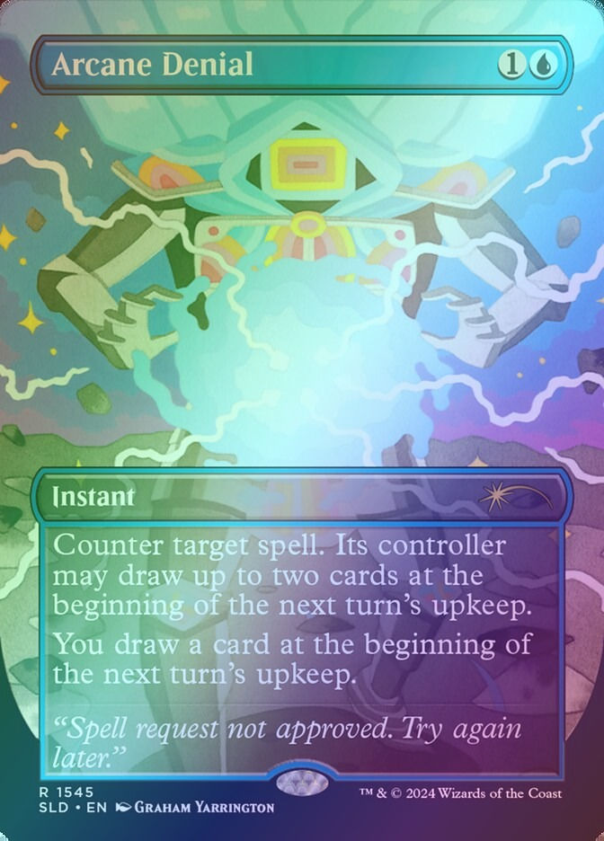 Arcane Denial (SLD) (1545★) / Borderless / Rainbow Foil
