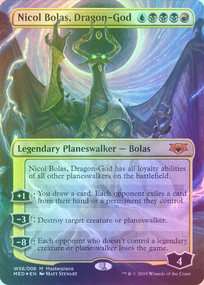 Nicol Bolas, Dragon-God (MED) (WS6) / Borderless / Foil