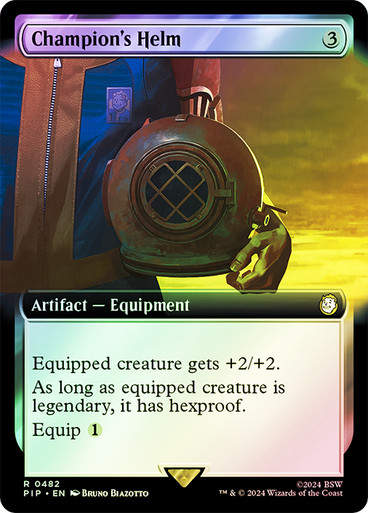 Champion's Helm (pip) (482) / Extended Art Foil