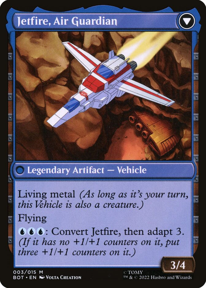 Jetfire, Ingenious Scientist // Jetfire, Air Guardian (BOT) (3) — cara 2 de 2
