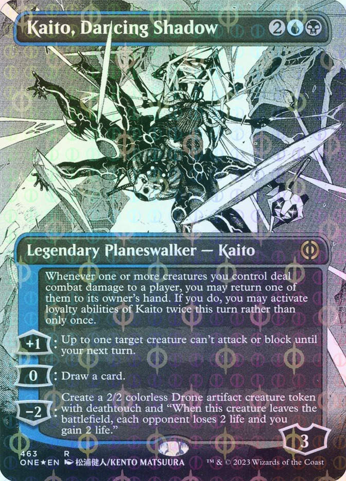 Kaito, Dancing Shadow (ONE) (463) / Borderless / Showcase / Compleat Foil