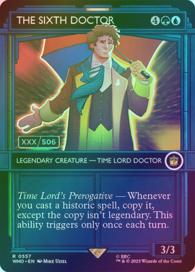 The Sixth Doctor (WHO) (557z) / Borderless / Showcase / Double Rainbow Foil