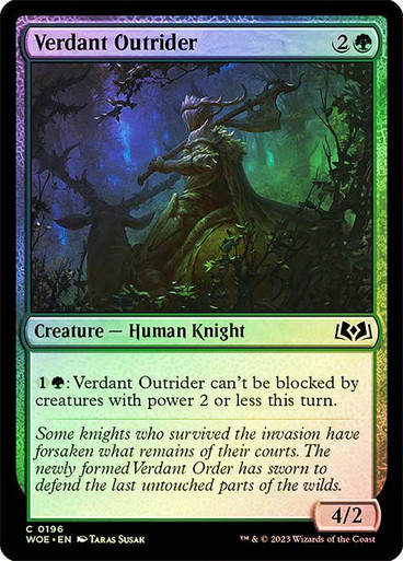 Verdant Outrider (woe) / Foil