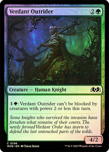 Verdant Outrider (woe) / Foil