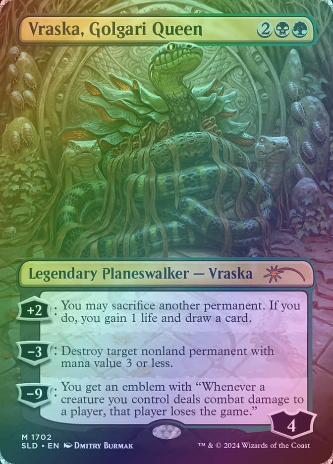 Vraska, Golgari Queen (SLD) (1702) / Borderless / Foil