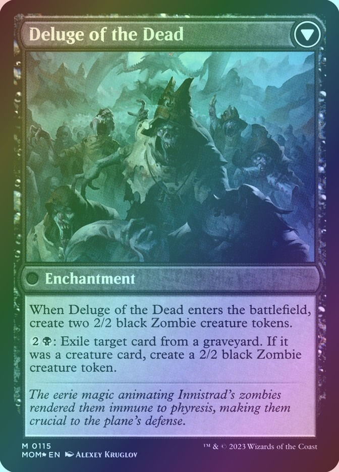 Invasion of Innistrad // Deluge of the Dead (PMOM) (115s) / Foil — cara 2 de 2