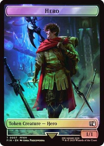 Hero Token T07 // Robot Warrior (TFIN) / Foil — cara 1 de 2