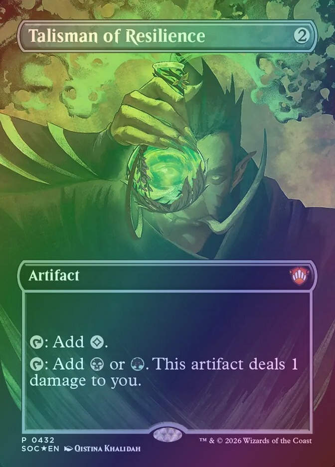 Talisman of Resilience (SOC) (432) / Borderless / Foil