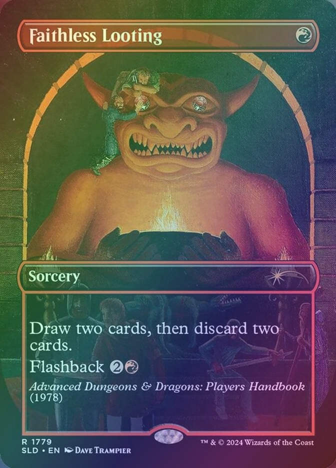 Faithless Looting (SLD) (1779) / Borderless / Foil