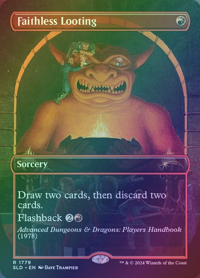 Faithless Looting (SLD) (1779) / Borderless / Foil