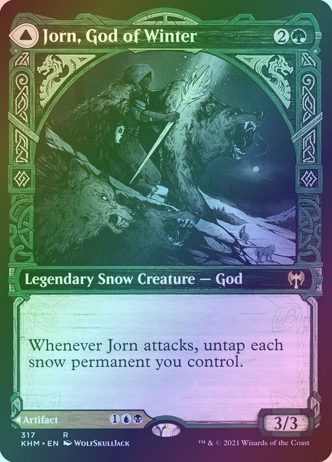 Jorn, God of Winter // Kaldring, the Rimestaff (KHM) (317) / Showcase / Foil — cara 1 de 2