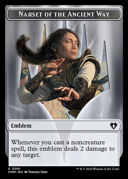 Narset of the Ancient Way Emblem (tcmm) // Wizard (tcmm) (Commander Deck)
