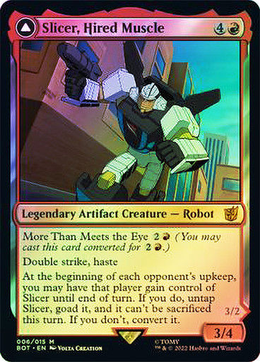 Slicer, Hired Muscle // Slicer, High-Speed Antagonist (BOT) (6) / Foil — cara 1 de 2