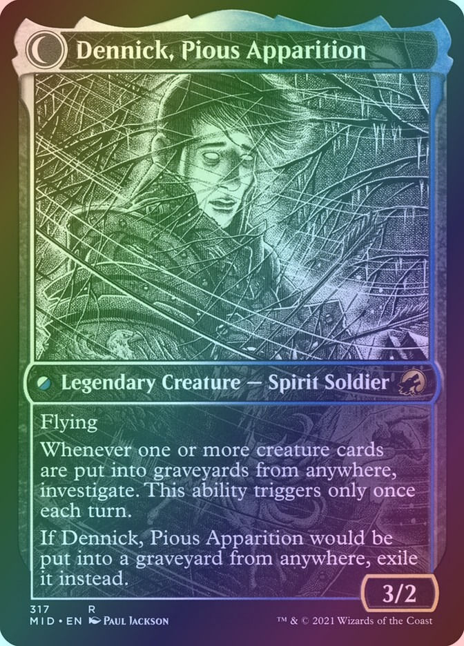 Dennick, Pious Apprentice // Dennick, Pious Apparition (MID) (317) — cara 2 de 2
