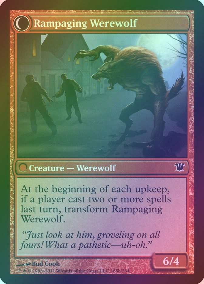 Tormented Pariah // Rampaging Werewolf (ISD) (165) / Foil — cara 2 de 2