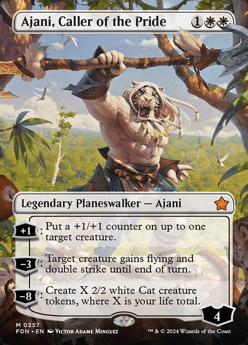Ajani, Caller of the Pride (FDN) (357) / Borderless