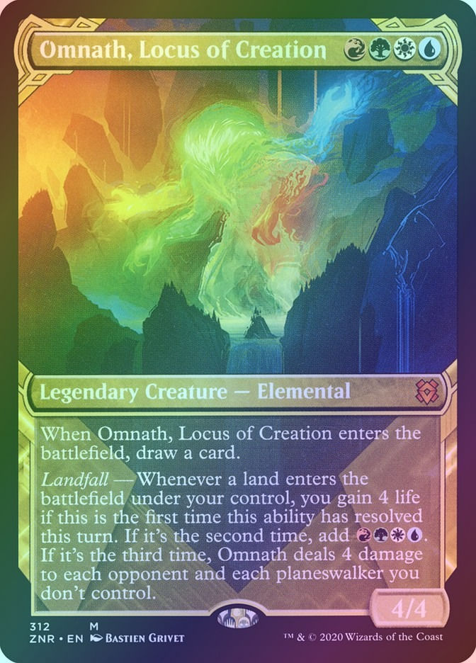 Omnath, Locus of Creation (ZNR) (312) / Showcase / Foil