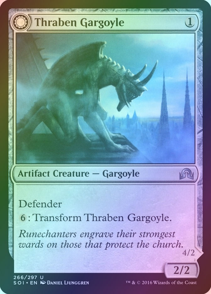 Thraben Gargoyle // Stonewing Antagonizer (SOI) (266) / Foil — cara 1 de 2