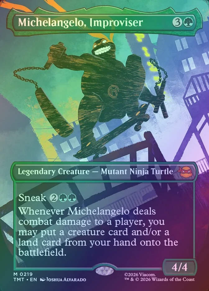 Michelangelo, Improviser (TMT) (219) / Borderless / Foil