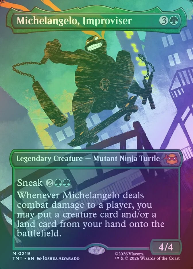 Michelangelo, Improviser (TMT) (219) / Borderless / Foil