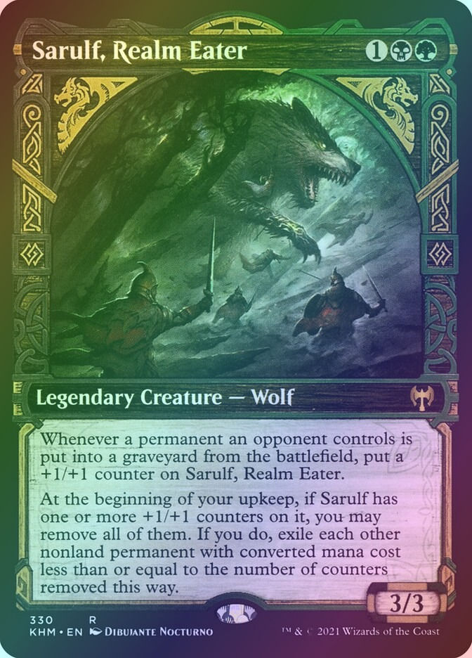 Sarulf, Realm Eater (KHM) (330) / Showcase / Foil