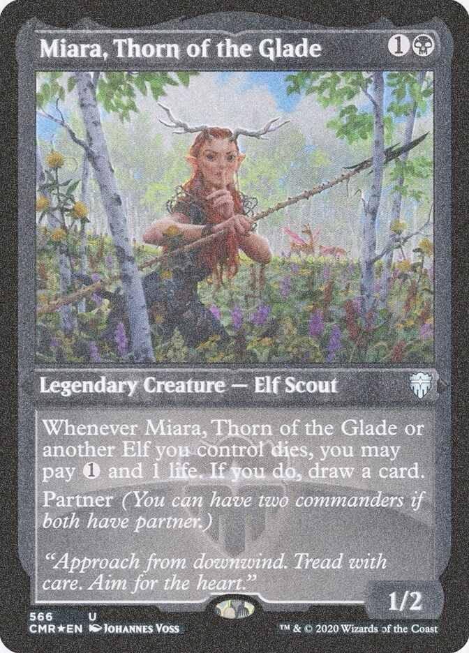 Miara, Thorn of the Glade (CMR) (566) / Foil Etched