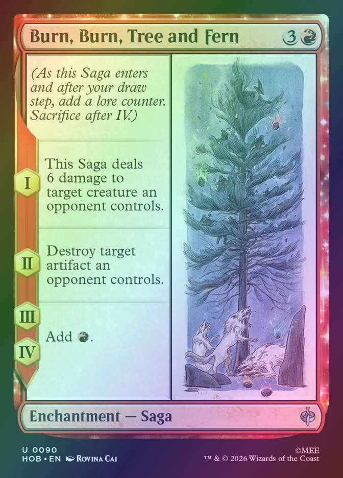 Burn, Burn, Tree and Fern (HOB) (90) / Foil
