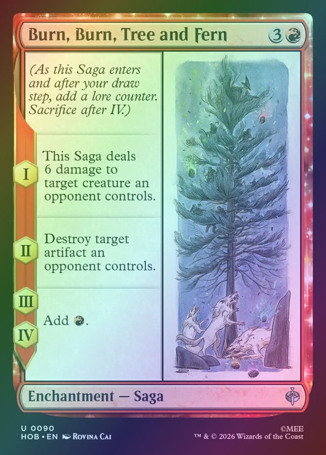 Burn, Burn, Tree and Fern (HOB) (90) / Foil