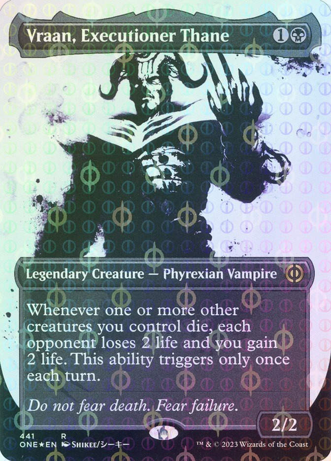 Vraan, Executioner Thane (ONE) (441) / Borderless / Showcase / Compleat Foil
