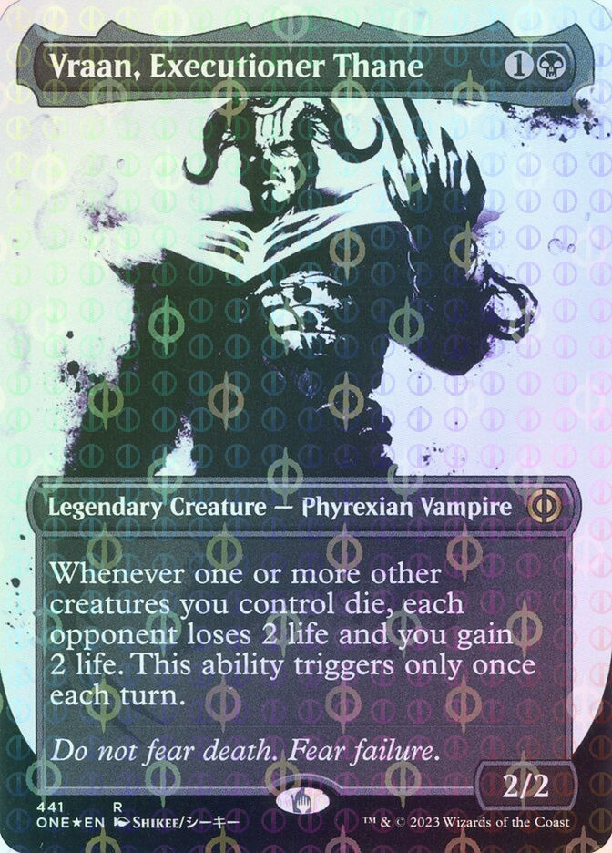 Vraan, Executioner Thane (ONE) (441) / Borderless / Showcase / Compleat Foil